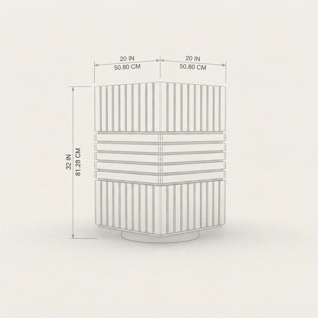 Atlas III dimension drawing — the same measurements are listed in the table above