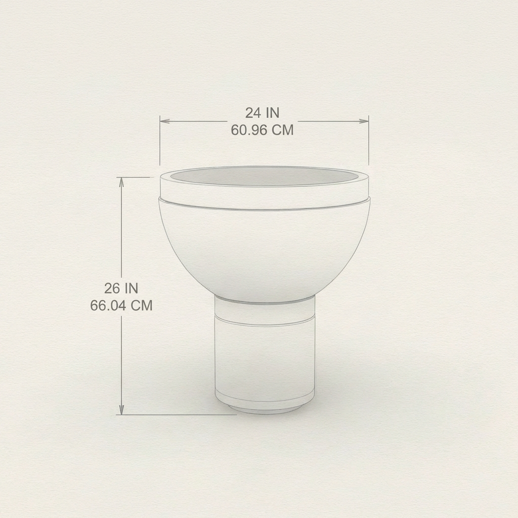 Saturn II dimension drawing — the same measurements are listed in the table above