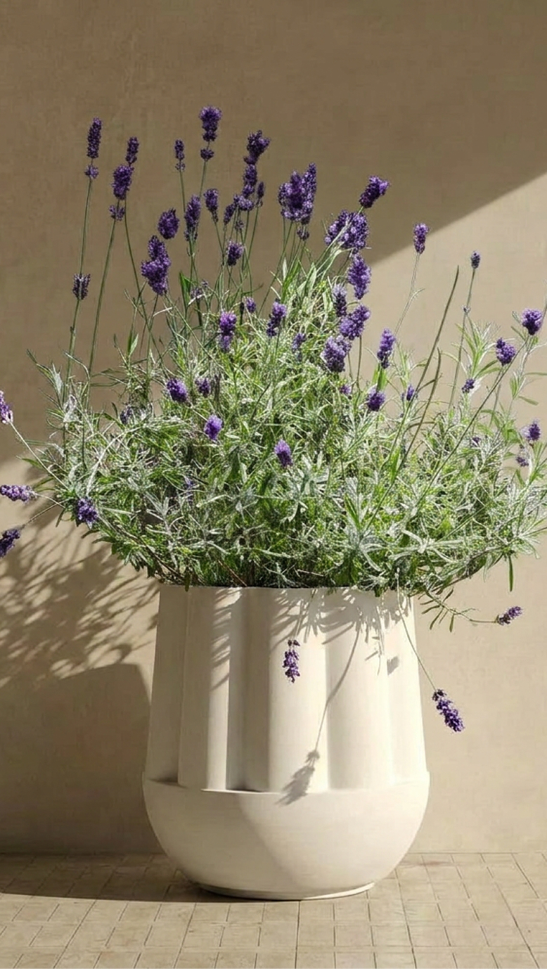 Byblos 01 filled with flowering lavender in bright sun